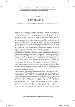 The Age of the Crisis of Man