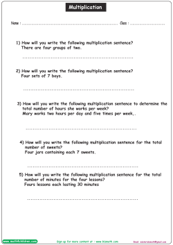 Multiplication Expressions worksheet 2