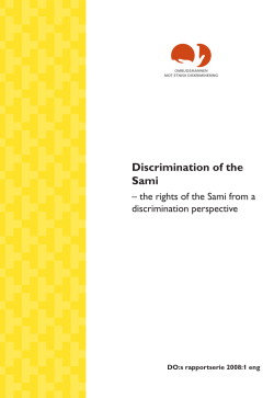 Discrimination of the Sami - Diskrimineringsombudsmannen
