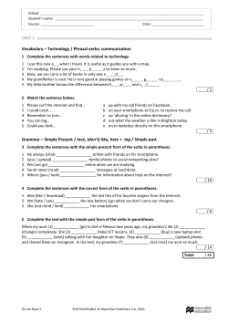 UNIT 1 Vocabulary &ndash; Technology / Phrasal verbs