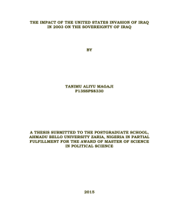 the impact of the united states invasion of iraq in 2003 on the