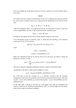 How can I multiply the initial density matrix by the time evolution (U