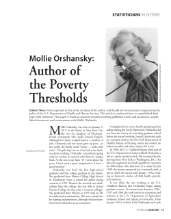 Mollie Orshansky: Author of the Poverty Thresholds