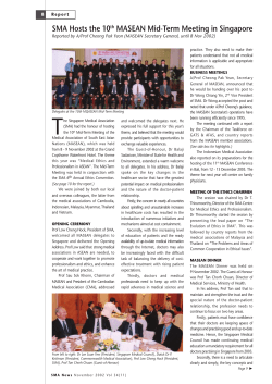 10th MASEAN Mid-Term Meeting - Singapore Medical Association