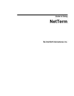 Guide to Using NetTerm