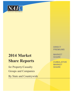 2014 Market Share Reports - National Association of Insurance