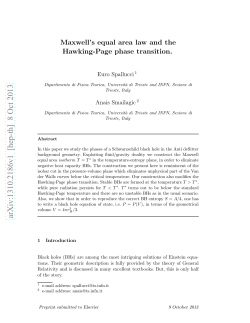 Maxwell`s equal area law and the Hawking