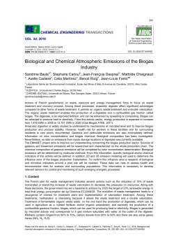 Biological and Chemical Atmospheric Emissions of the