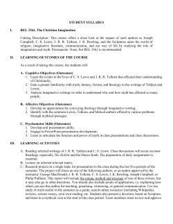 The Christian Imagination syllabus