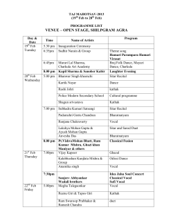 venue – open stage, shilpgram agra