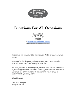 Function Pack - Commercial Hotel