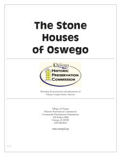 The Stone Houses of Oswego