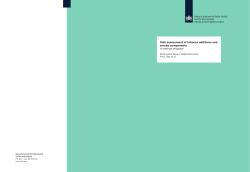 Risk assessment of tobacco additives and smoke components