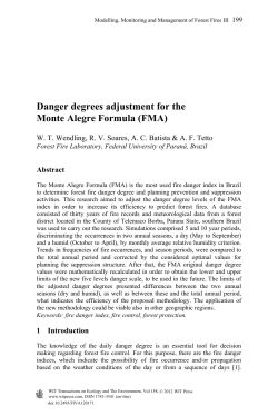 Danger degrees adjustment for the Monte Alegre Formula (FMA)