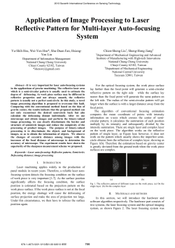 Application of Image Processing to Laser Reflective Pattern for Multi