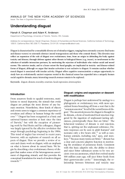 Understanding disgust
