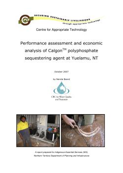Performance assessment and economic analysis of Calgon