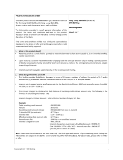 Product Disclosure Sheet