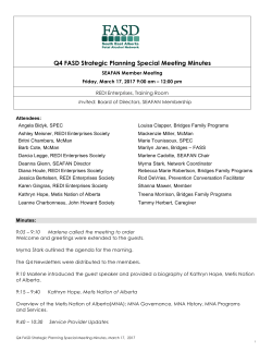 Q4 FASD Strategic Planning Special Meeting Minutes SEAWA