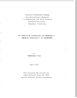 The Effects of Temperature and Pressure on Absolute Permeability