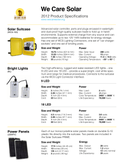 Solar Suitcase - We Care Solar
