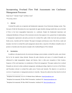 Incorporating Overland Flow Path Assessments into Catchment