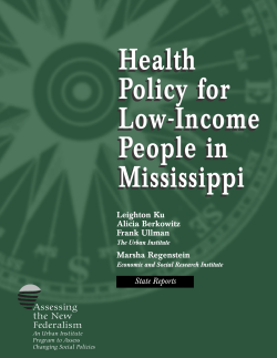 Health Policy for Low-Income People in Mississippi