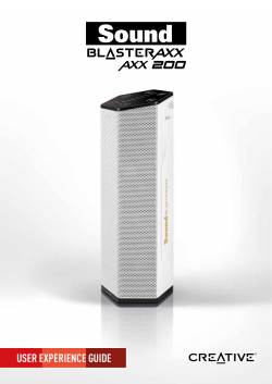 USER EXPERIENCE GUIDE