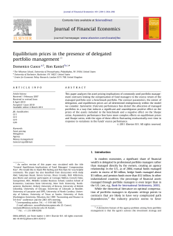 Equilibrium prices in the presence of delegated