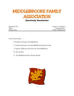 September 2011 - Middlebrooks Family Association