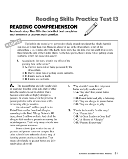 Reading Skills Practice Test 13