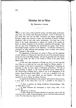 Christian Art in China.
