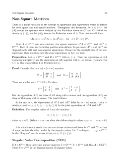 Non-Square Matrices 61 Non-Square Matrices There is a useful