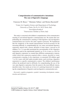 Comprehension of communicative intentions: The case of figurative