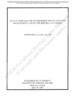 AN ACT ADOPTING THE ENVIRONMENT PROTECTION