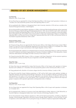 profile of key senior management