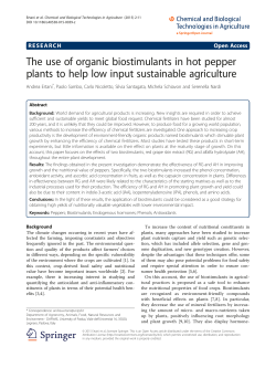 The use of organic biostimulants in hot pepper plants to help low