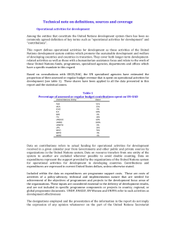 Technical note on definitions, sources and coverage