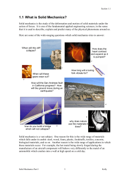 1.1 What is Solid Mechanics?