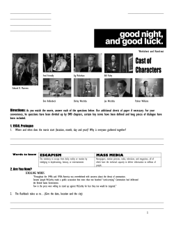 Goodnight and Goodluck Notes
