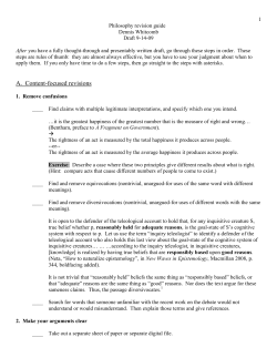 Philosophy revision guide - Western Washington University
