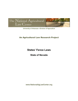 States` Fence Laws State of Nevada - The National Agricultural Law