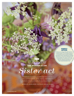 Sister act - Cotswold Cooks