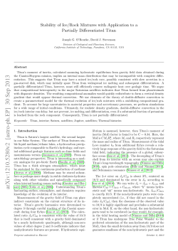 Stability of Ice/Rock Mixtures with Application to a Partially