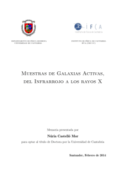 Muestras de galaxias activas, del infrarrojo a los Rayos X