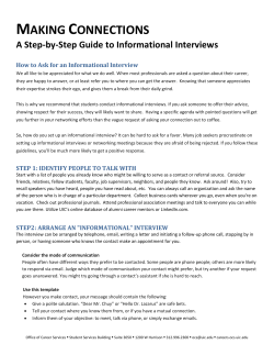 Informational Interviews - UIC Office of Career Services