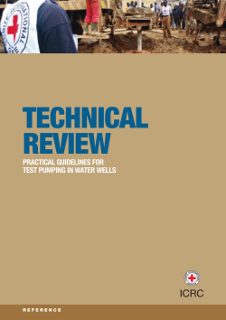 practical guidelines fortest pumping in water wells
