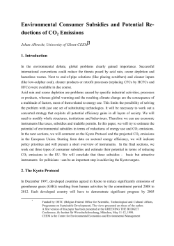 Environmental Consumer Subsidies and Potential Re