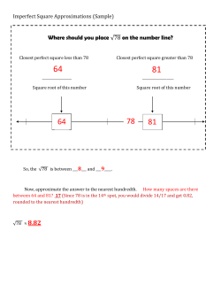 Where should you place √ on the number line?