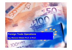 Foreign Trade Operations